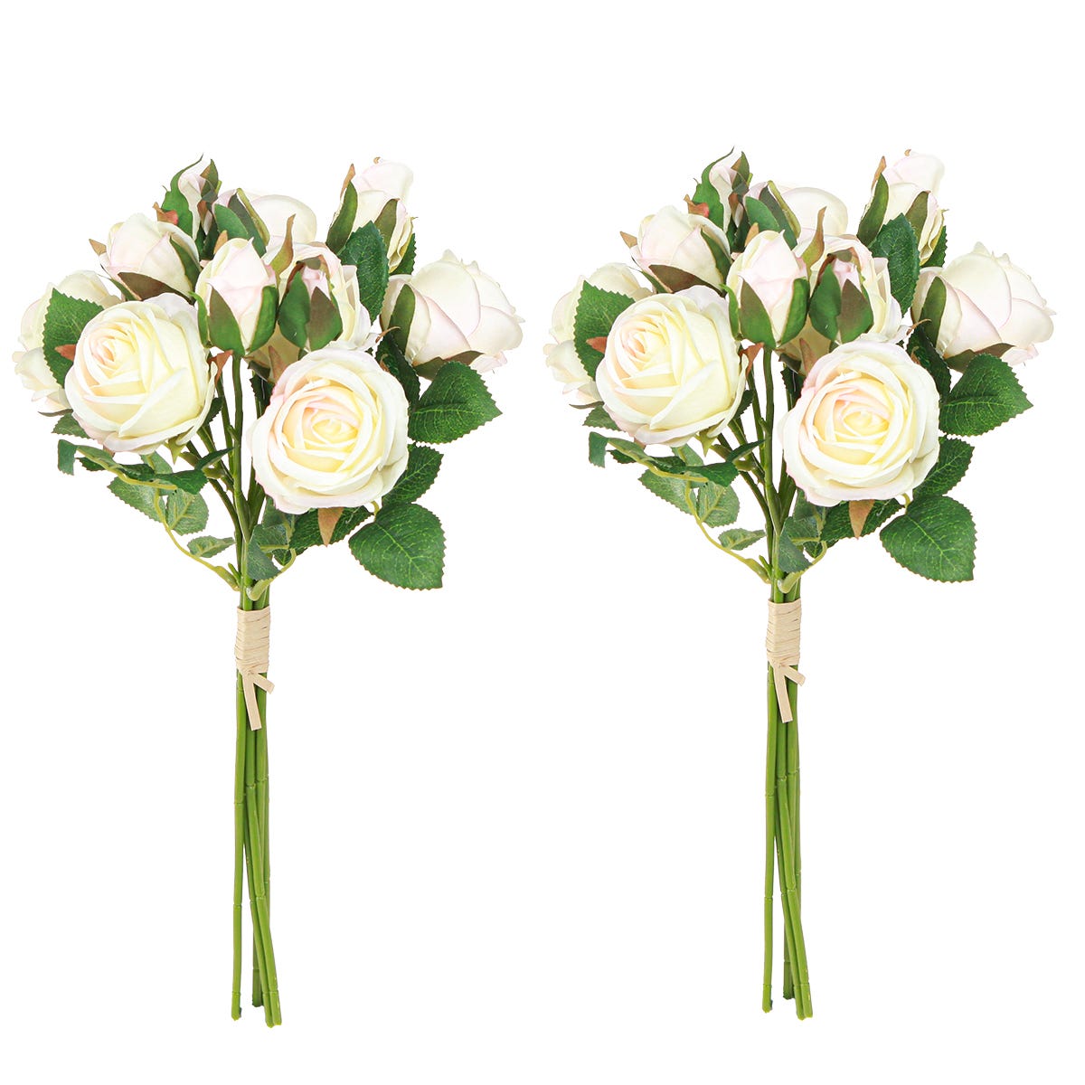 3000 Roses Roses artificielles fleurs artificielles bouquet de 12 | Leroy Merlin