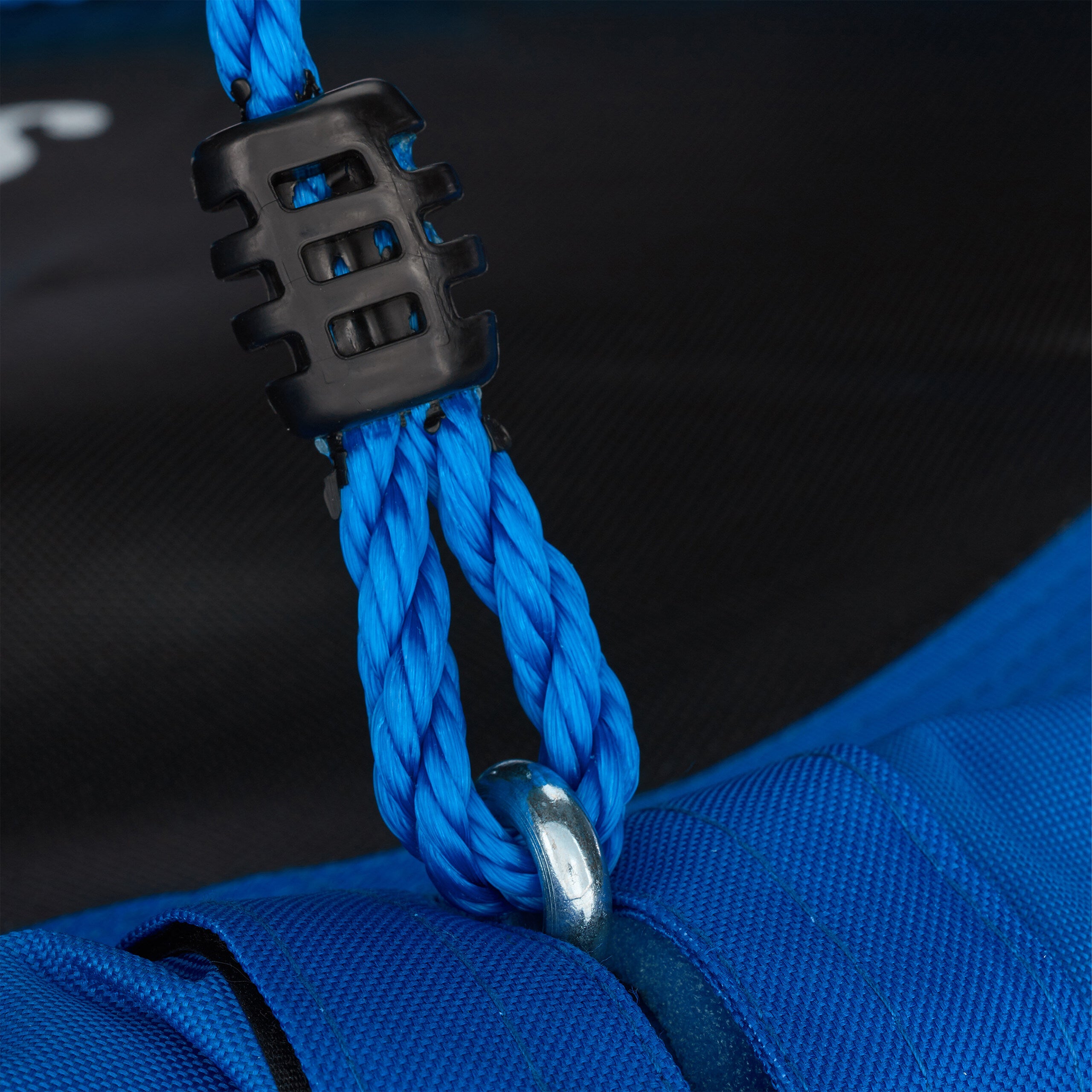 Balançoire nid d'oiseau rond 110 cm à suspendre enfant adulte jardin extérieur Ø 110 cm, 100 kg, bleu, Relaxdays - 5