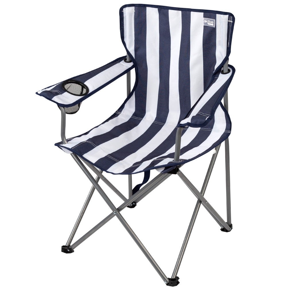 Silla plegable camping con posavasos aktive