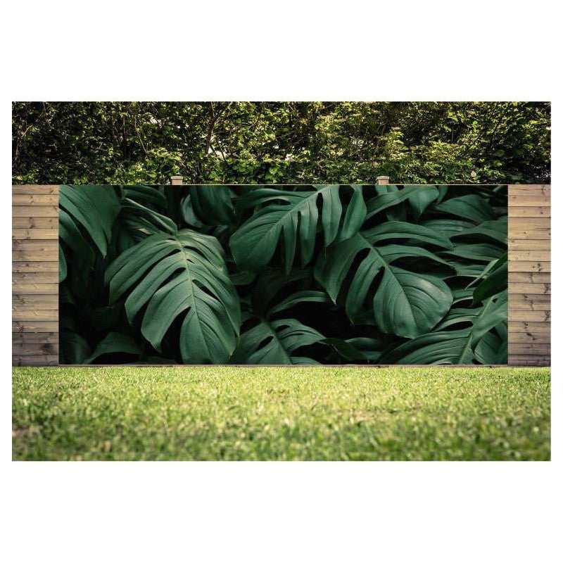 Brise vue feuillage vert CROISSANCE VEGETALE, 500 x 200 cm (LXH), 100% occultant, Made in France par Scenolia + colliers de fixation offerts - 3