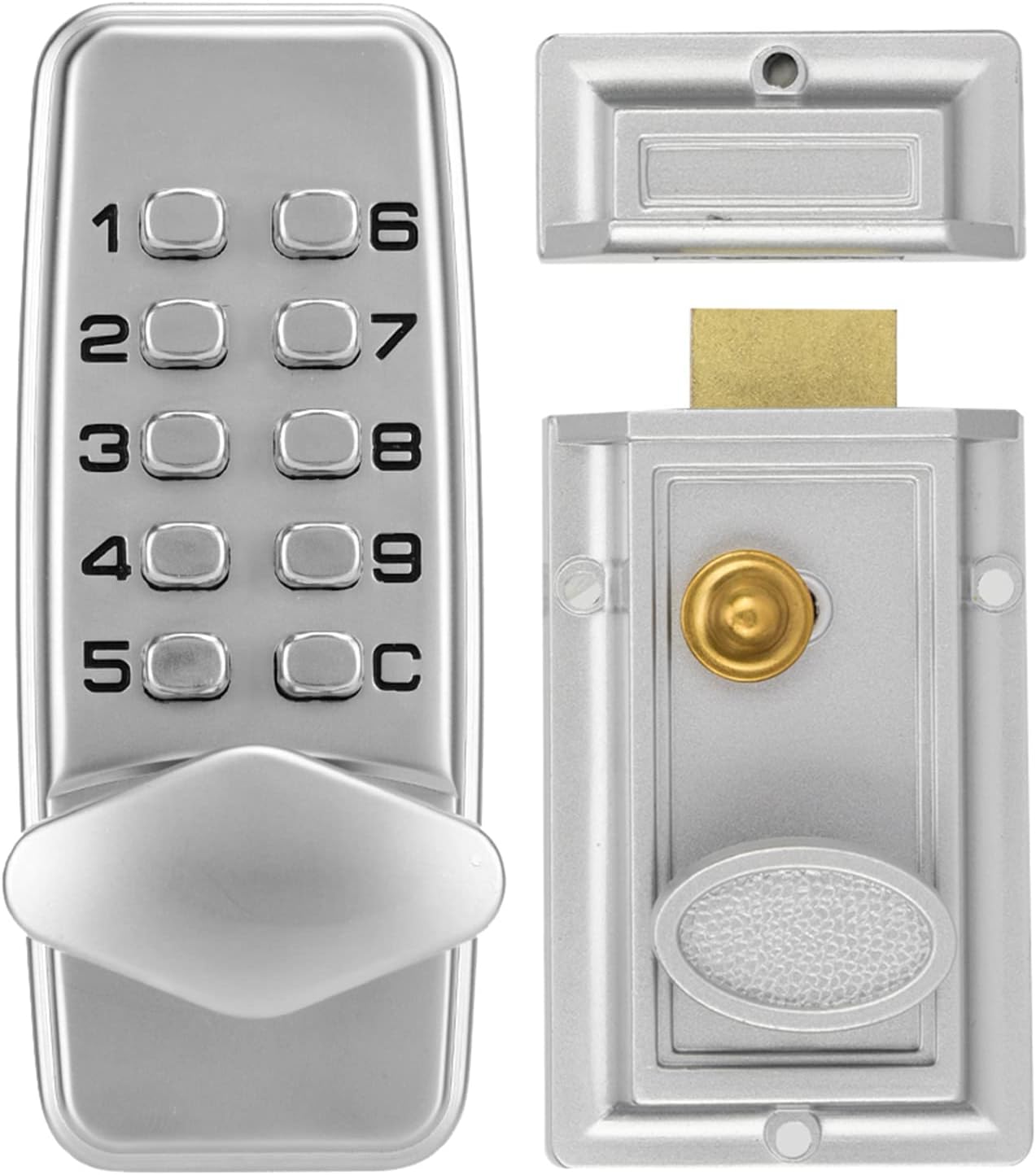 Serrure à Code Numérique 1 à 11 Chiffres - Pour Armoire, Porte Intérieure, épaisseur 30-60 Mm, Alliage Zinc - 6