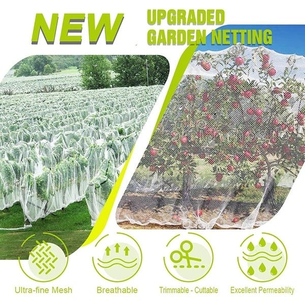 Rete Da Giardino Ultra Fine – Copertura Protettiva Per Piante 3,5x1,5 M, Per Ortaggi E Fiori