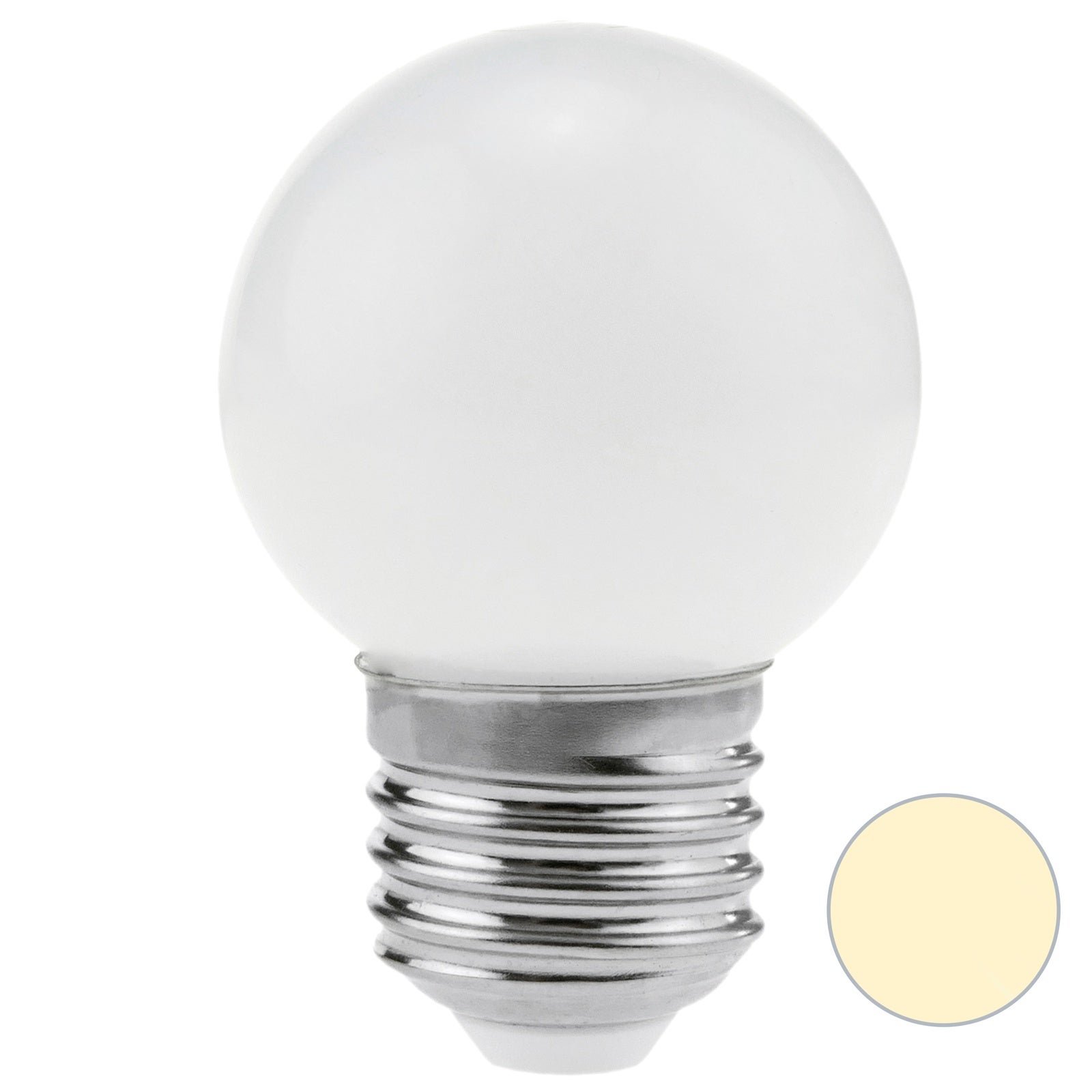 Lampadina LED E27 230VAC 1,5W 65x45mm G45 luce bianco caldo - 4