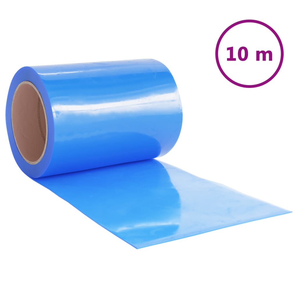 Tira de cortina para puertas pvc azul 300x2,6 mm 10 m