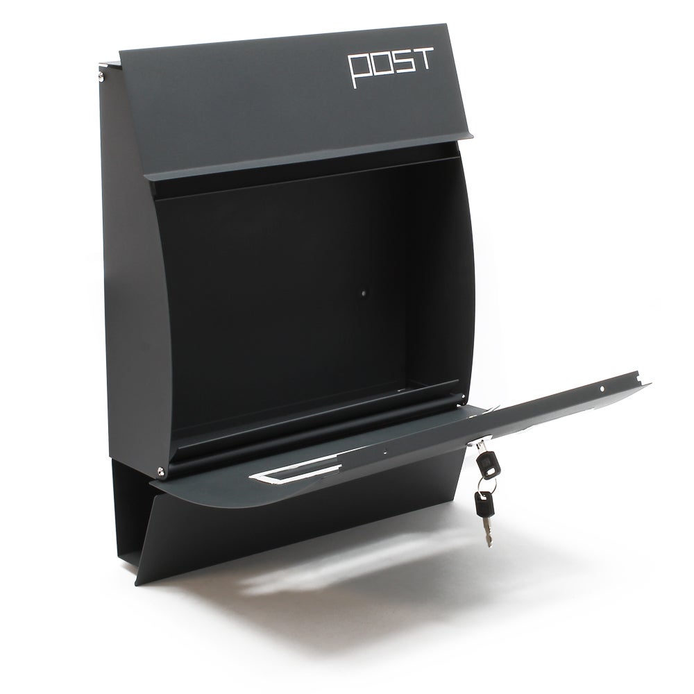 Kit 2x Boîte aux lettres V4 & Porte-journaux avec Pied de support double, Verrouillable, Gris anthracite, Acier galvanisé, 1000 x 135 x… Wiltec - 6