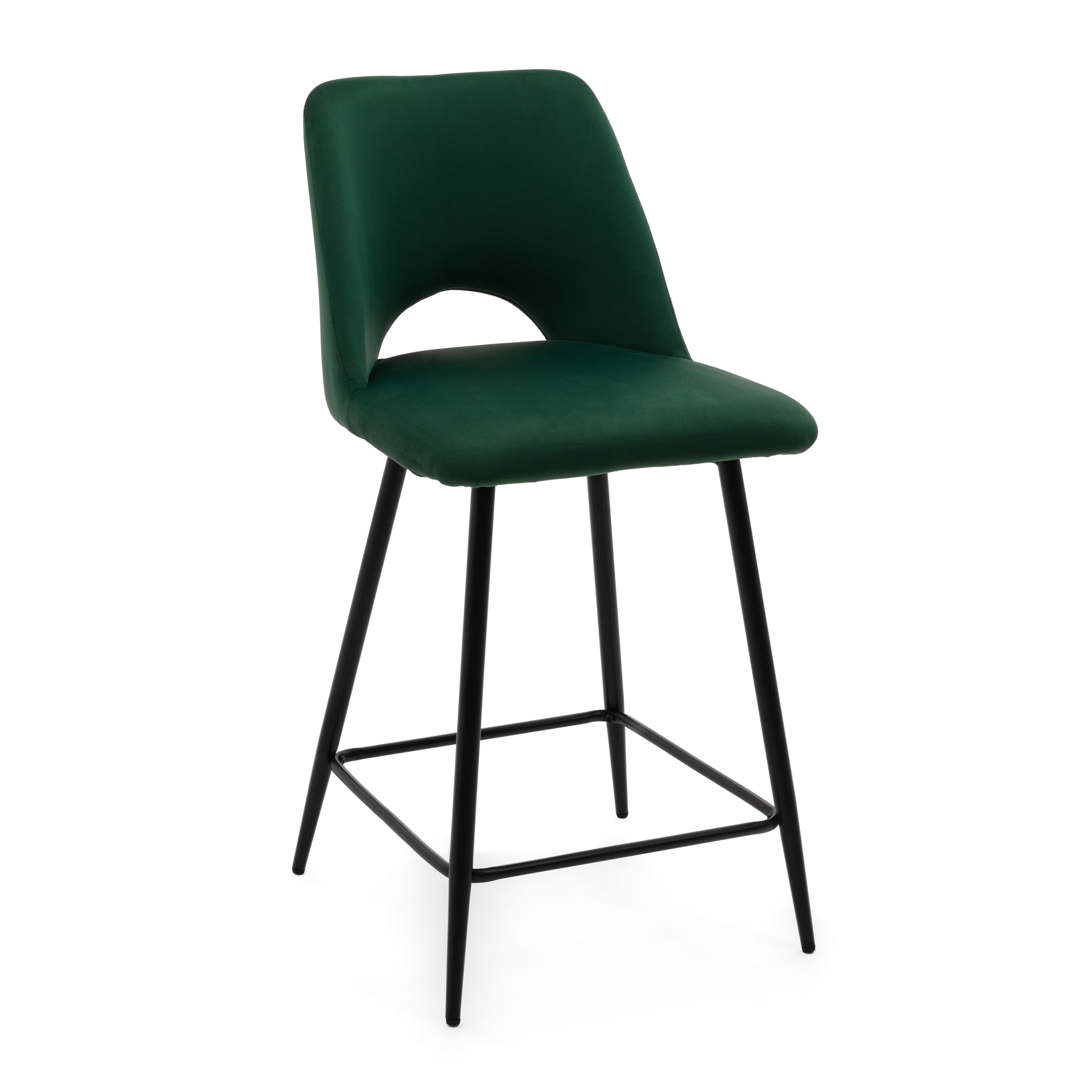 Hoker tapicerowany welurowy do salonu jadalni barowy ORO zielony