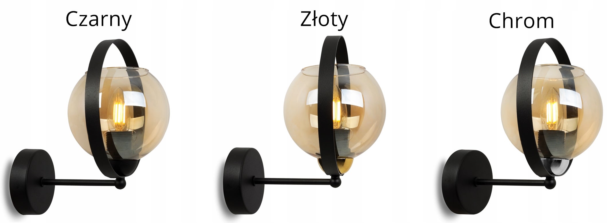 Lampa kinkiet ścienny Ring Haga modern 1xE27 klosz pierścień złoty Light Home LH - 2