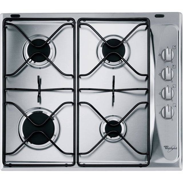 Whirlpool AKM 268/IX plaque de cuisson Acier inoxydable Intégré (placement) Gaz 4 zone(s)