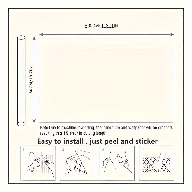 Autocollants muraux 3D épais imperméables à la boue de diatomée 500 x 50 cm,décoration murale de papier peint uto-adhésif résistant à l'humidité - 4