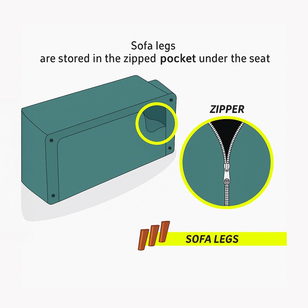 Divano letto in tessuto con porta USB e gambe in metallo design Astralis - Blu - 7