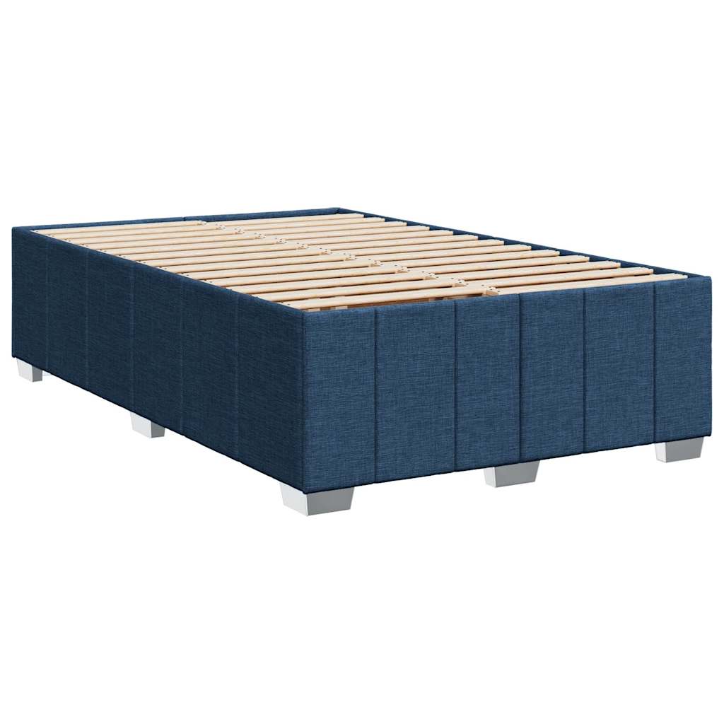 Maison Exclusive - Sommier à lattes de lit avec matelas Bleu 120x200 cm Tissu - 8