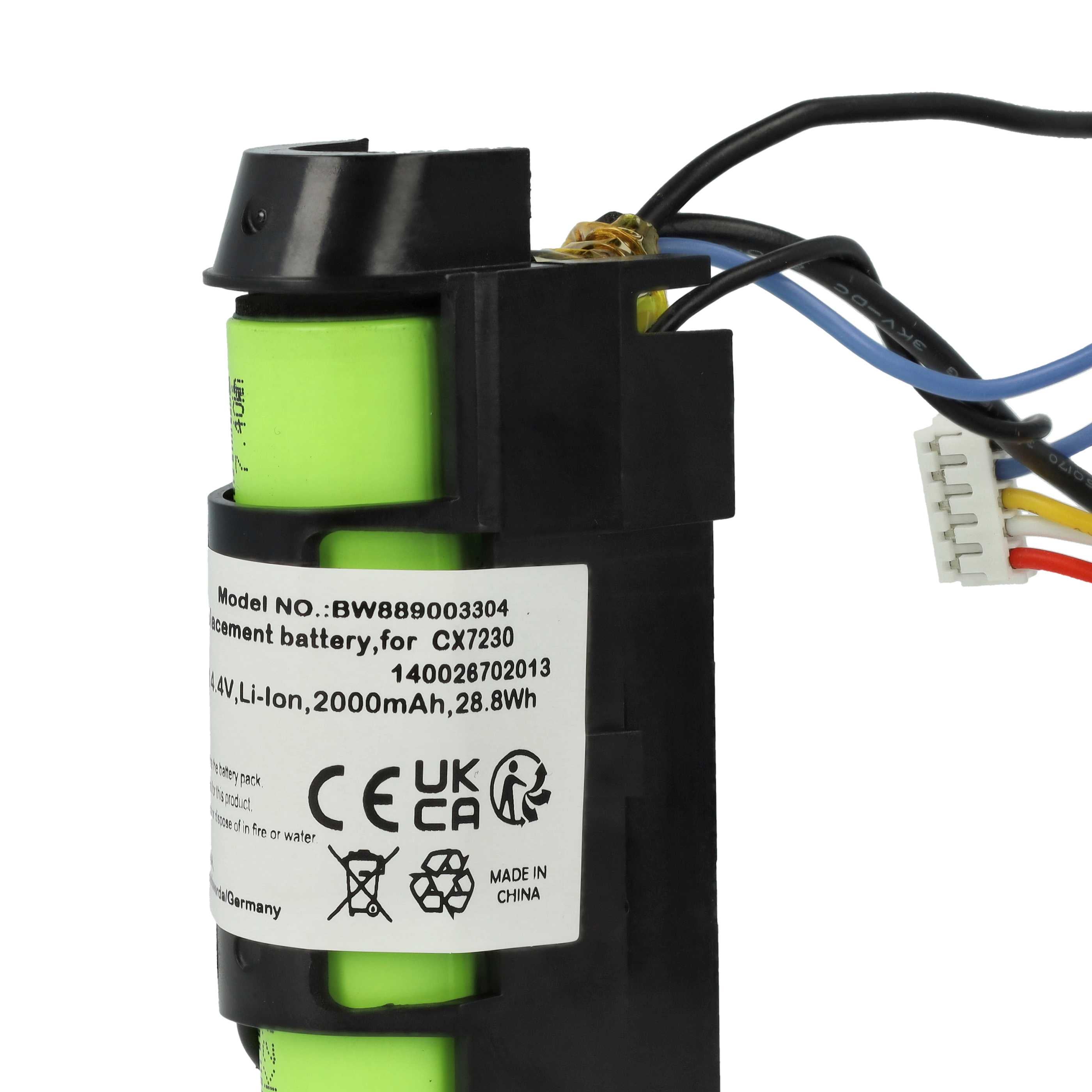 vhbw Batterie compatible avec Electrolux EERC72IW 90027733600 aspirateur (2000mAh, 14,4V, Li-ion) - 5