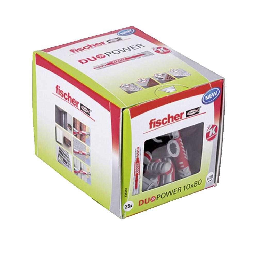 Kołek dwumateriałowy Fischer DUOPOWER nylon 10 x 80 mm opakowanie 25 sztuk