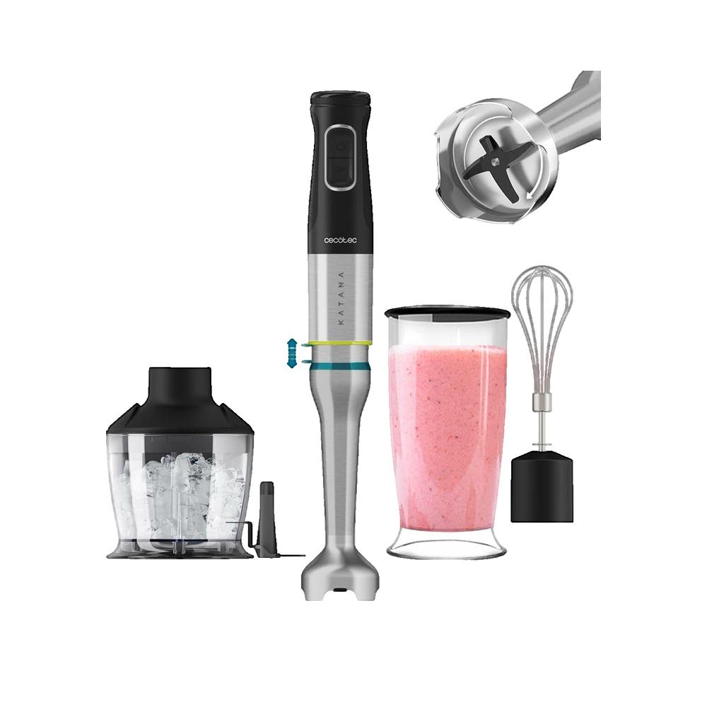 Cecotec Batidora De Mano Katana 12 Chop B 1200W 21 Velocidades Con Accesorios Inox Ambientada Negro , Leroy Merlin