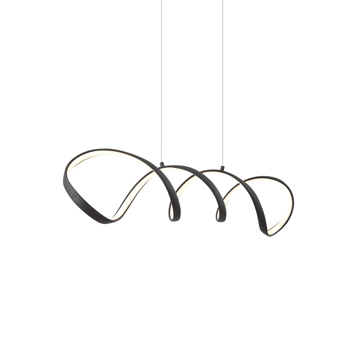 Designerska lampa wisząca czarna 100 cm z LED z 3-stopniową regulacją ściemniania - Wokkel