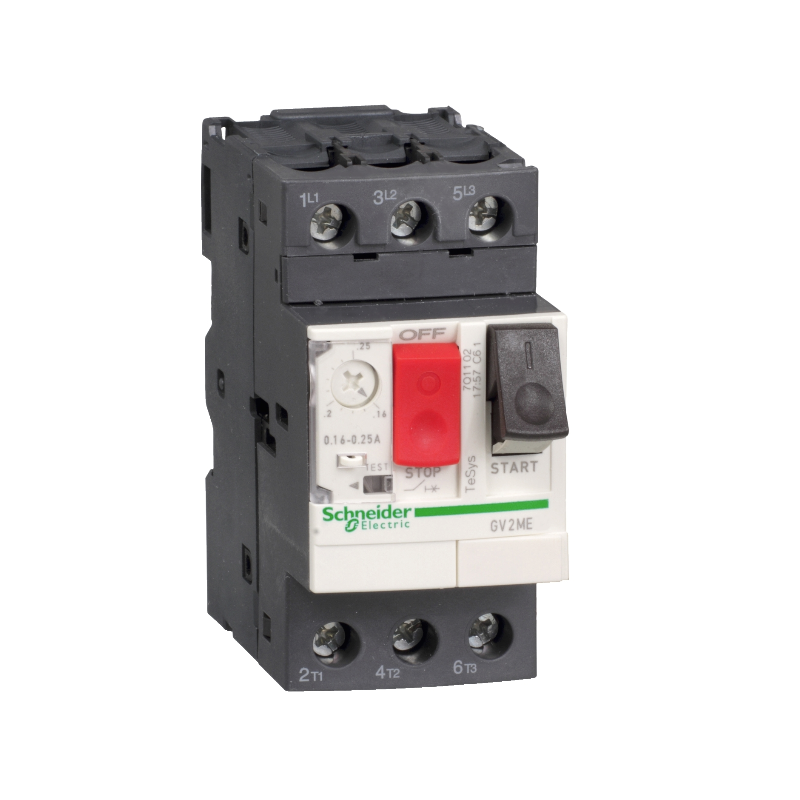 Schneider Electric - Disjoncteur 1..1,6A 3P magnéto-thermique 400/415V - GV2ME06 - 4