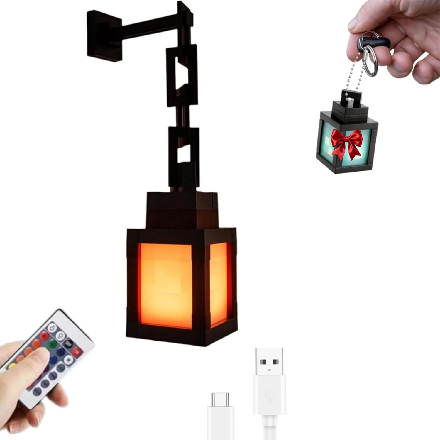 16-kolorowa lampka ścienna LED nocna z włącznikiem dotykowym i pilotem, ładowalna, idealna do kostiumów cosplay.