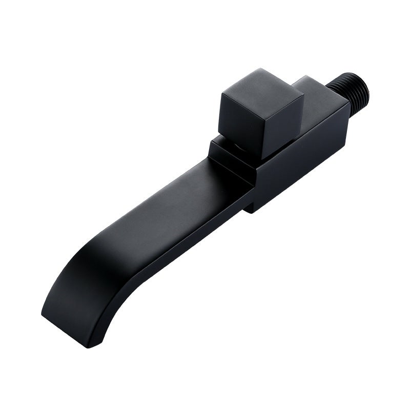 Nowoczesna bateria łazienkowa G1/2 mosiężna montowana na ścianie do zlewu kuchennego, matowa czerń