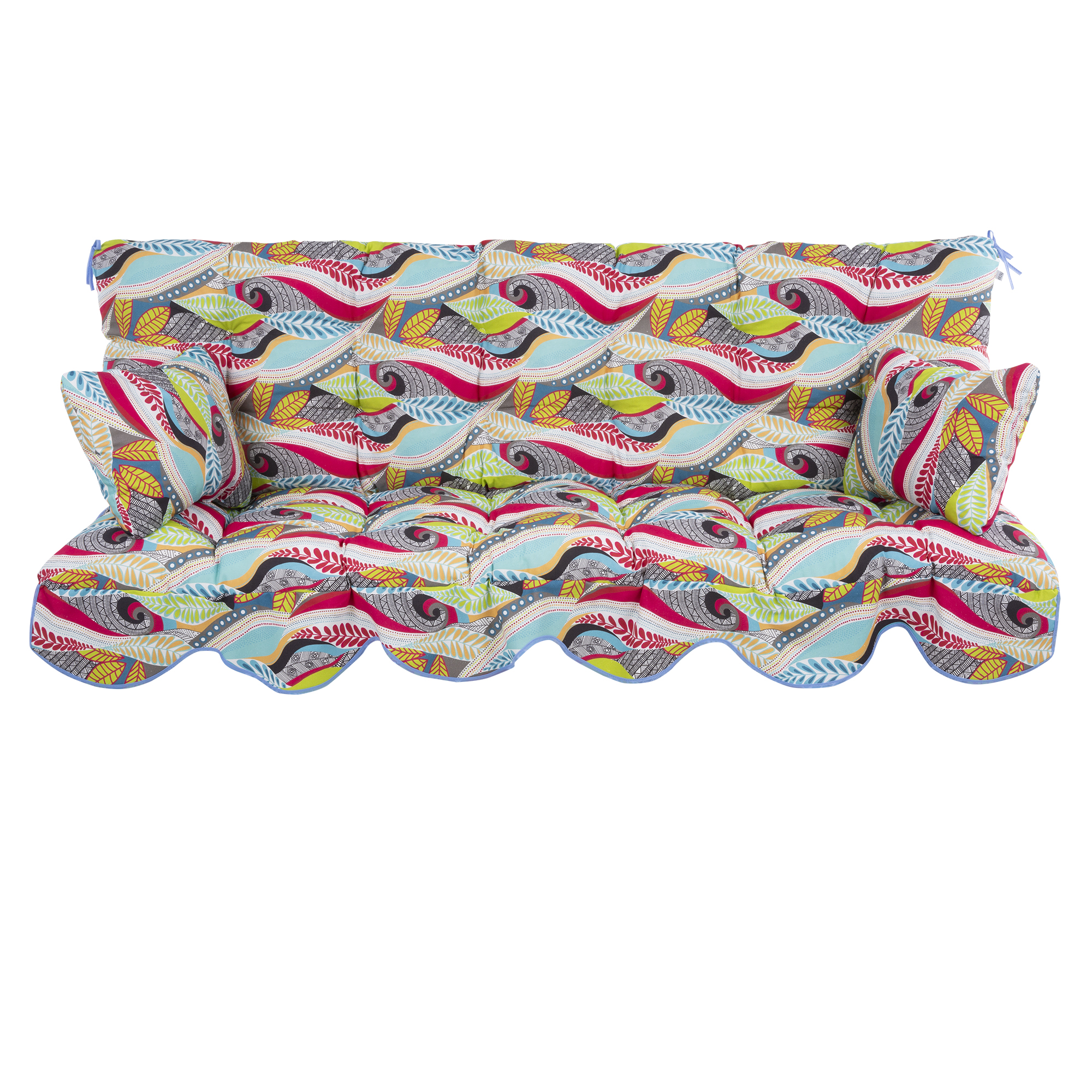 Poduszki na huśtawkę 180 cm Minorca wzór liści i fal Patio