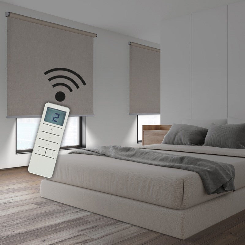 Store enrouleur motorisé Occultant DREAM Texture Beige 120X250 - 6