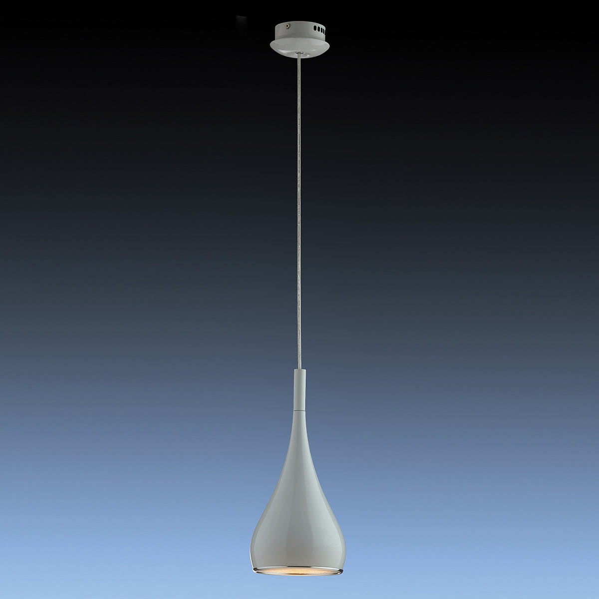 Suspension moderne Anon White Chrome, blanc - 4
