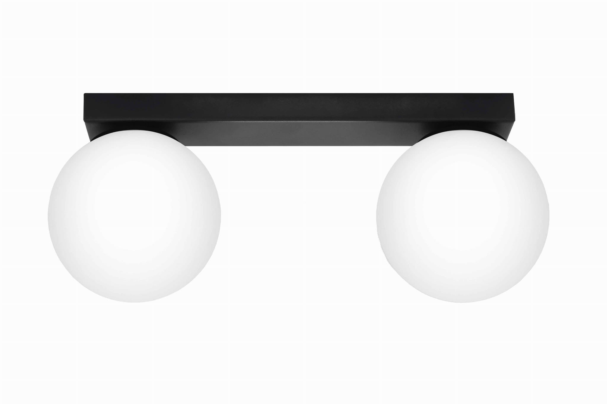 Lampa sufitowa wisząca Yoli biało-czarna 2xG9x12W nowoczesna wym: 14,5 x 34,5 x 12 cm szkło Sollux Lighting