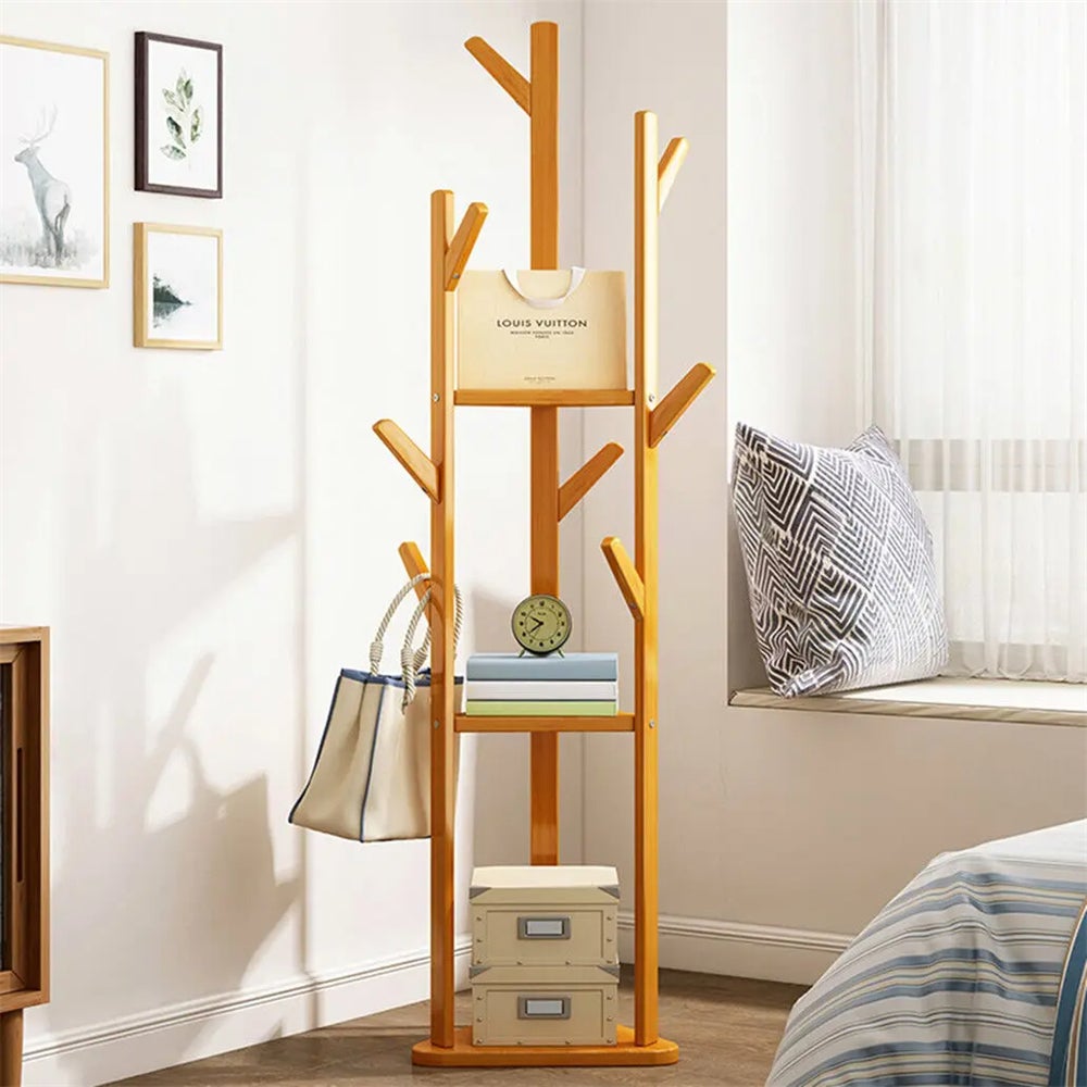 Cintre simple sur pied, cintre multifonctionnel pour vêtements et sacs, adapté au salon, à la chambre et au couloir - 5
