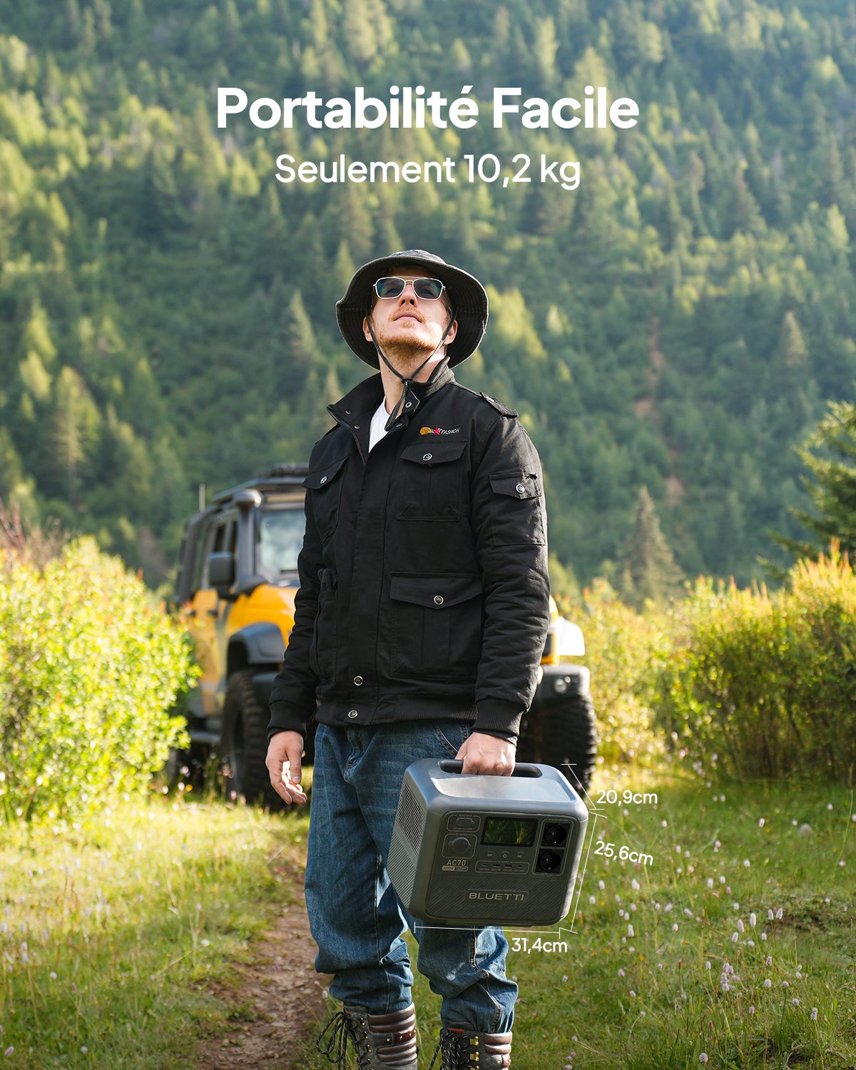 BLUETTI Générateur Électrique AC70(1000W/768Wh) avec Panneau Solaire MP200(200W),Groupe Électrogène Solaire extérieur,camping,balcon - 2