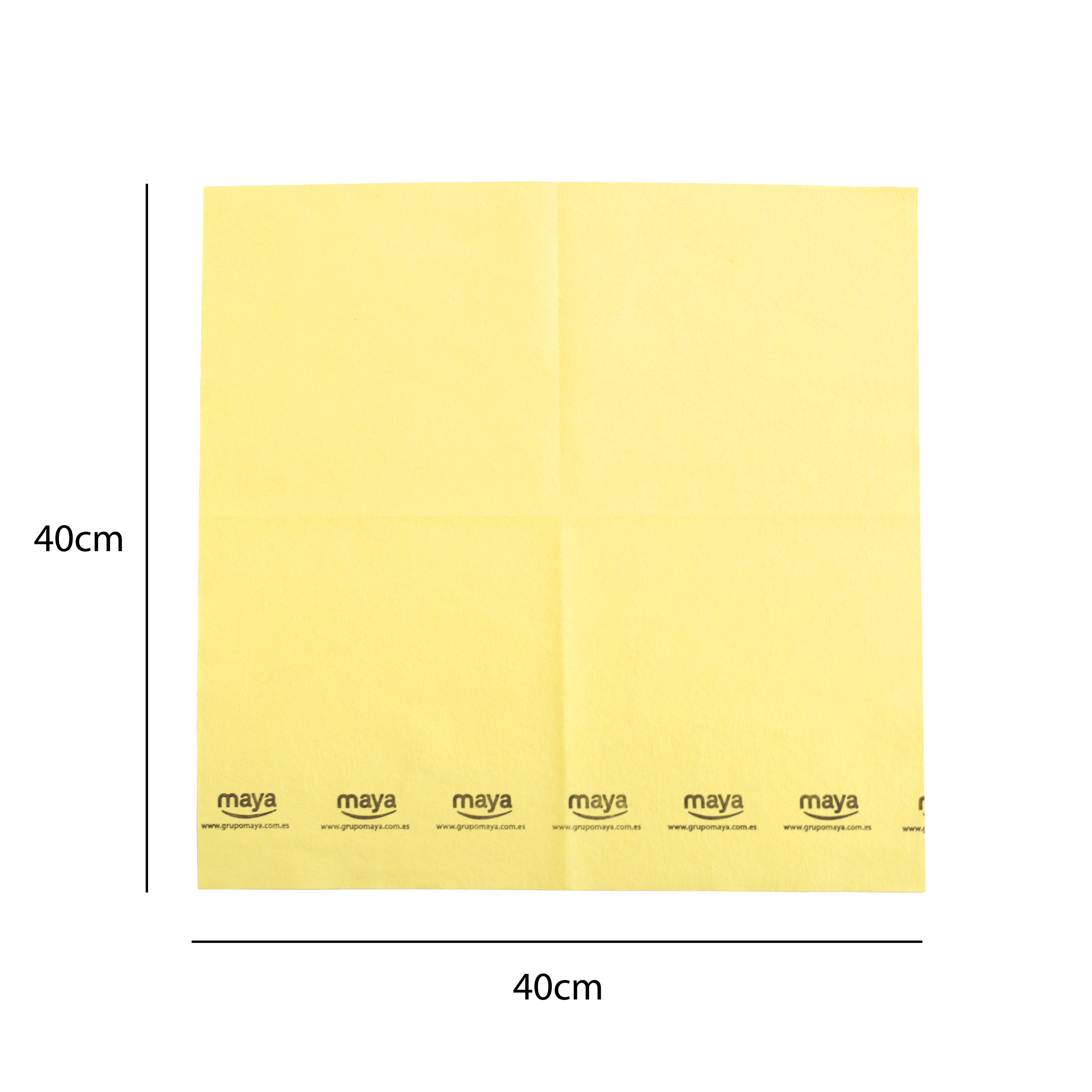 MAYA Bayeta Microplus. Especial para Vajilla y Cristal. No Deja Marcas Muy Absorbente y de Secado Rápido. 100% Microfibra. Pack 5 unidades (Amarillo) - 2