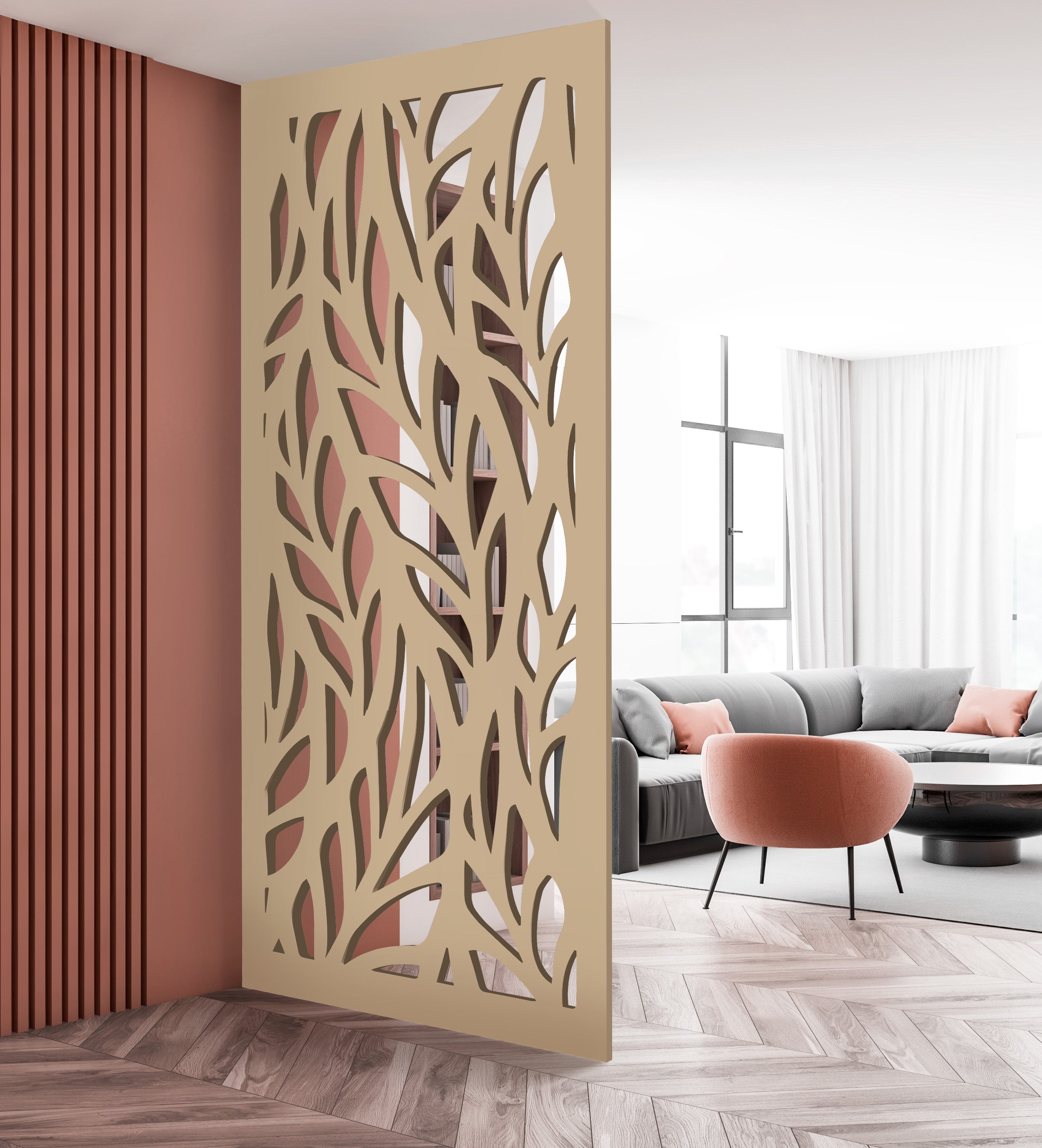 Cloison de séparation bois PAON MDF claustra L.80xH.250xE.1.9cm | Leroy ...