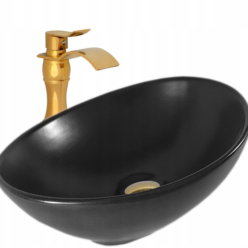 Umywalka nablatowa Estiva EBA Black Matt czarna matowa 41,5x34x14 cm