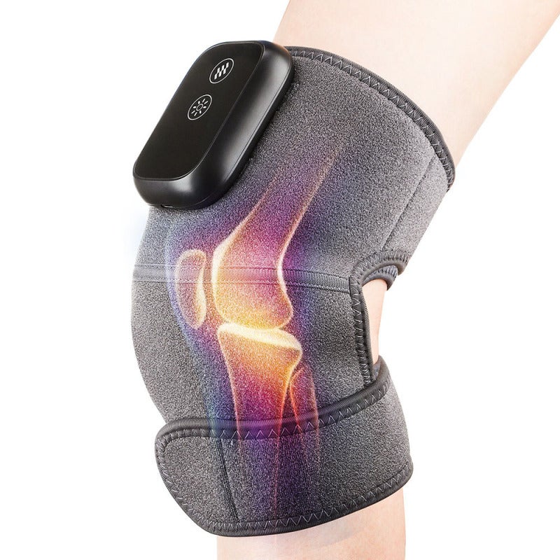 Genouillère chauffante sans fil, soulagement des douleurs articulaires, arthrite, crampes, vibrations électriques, 3 niveaux de chaleur réglables - 5