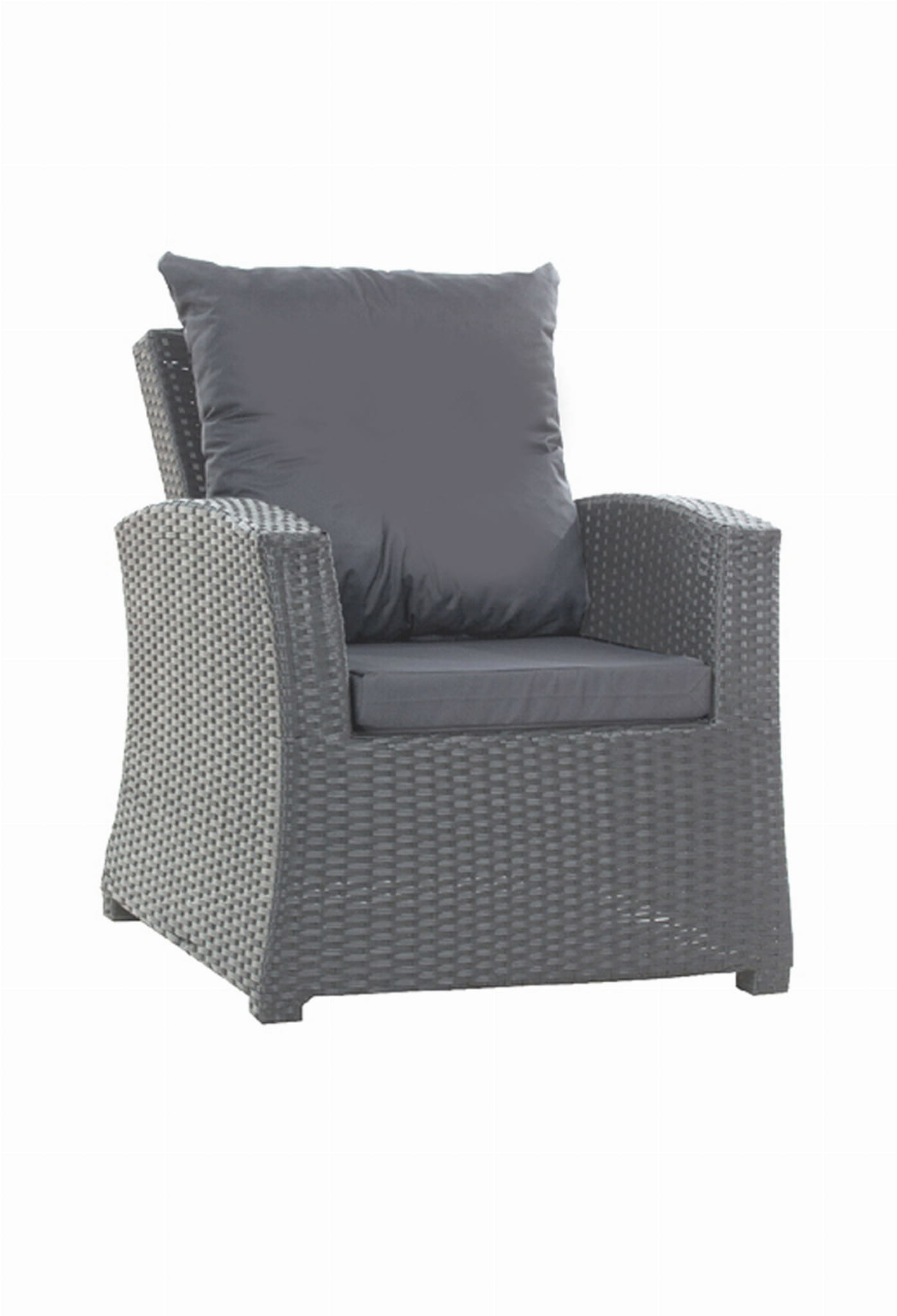 Lot coussins pour salon de jardin résine tressée 5 places, coussins pour canapé 168x50x7cm, coussins pour fauteuil de jardin 2x50x56cm Anthracite - 4