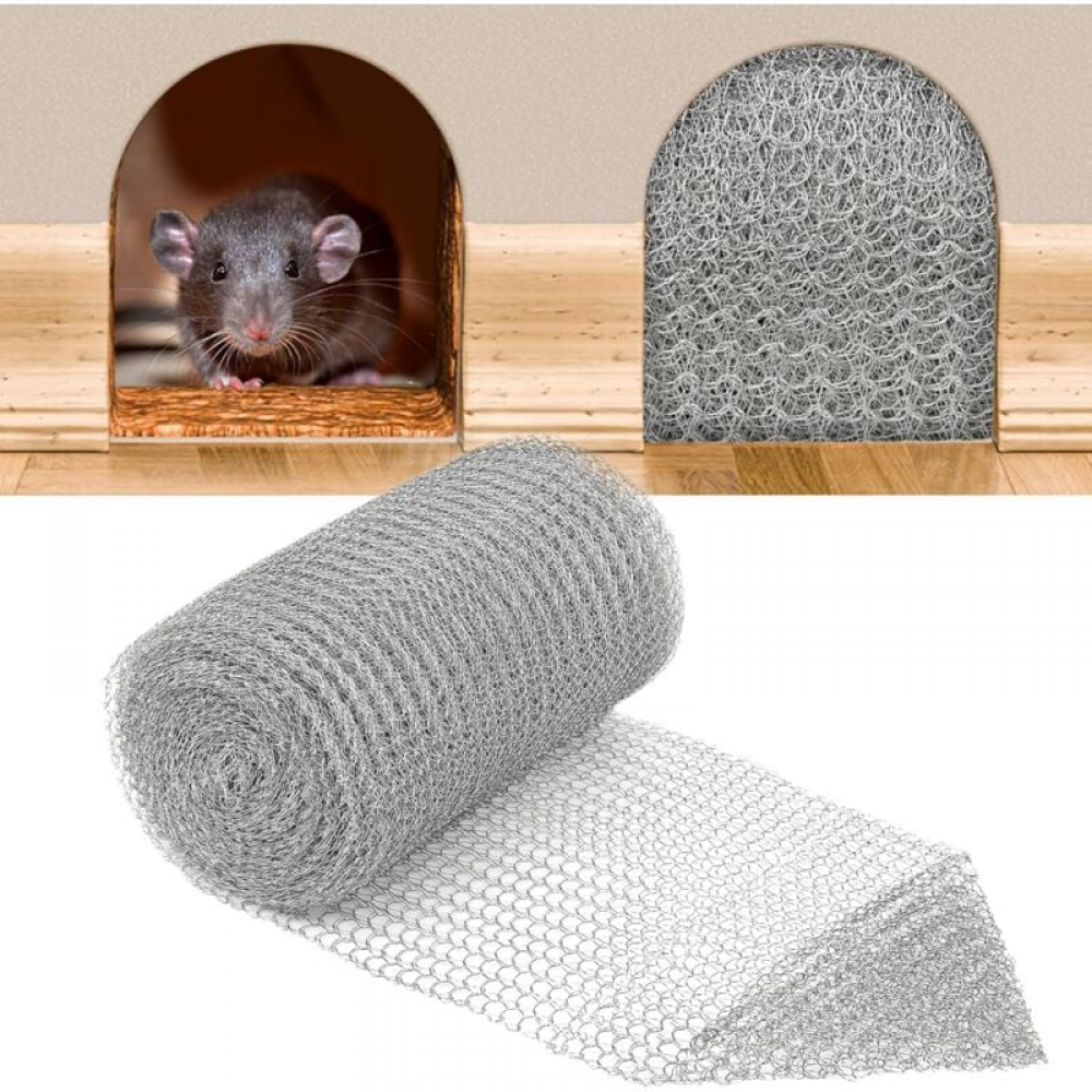 Siatka przeciw gryzoniom 12,7 cm x 6 m, sztywna metalowa siatka do zwalczania gryzoni, wypełniania przestrzeni i majsterkowania