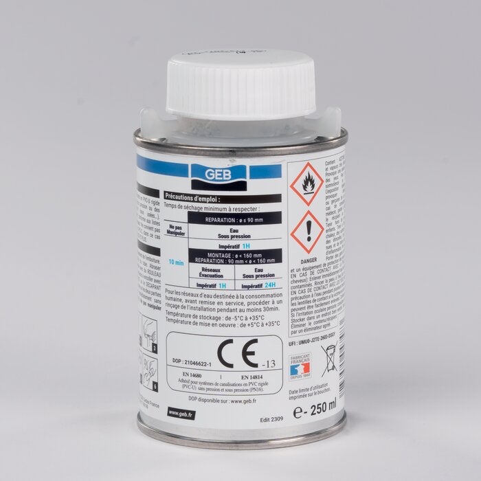 Colle PVC GEBSOPLAST GEL+ boite 250ml - 3