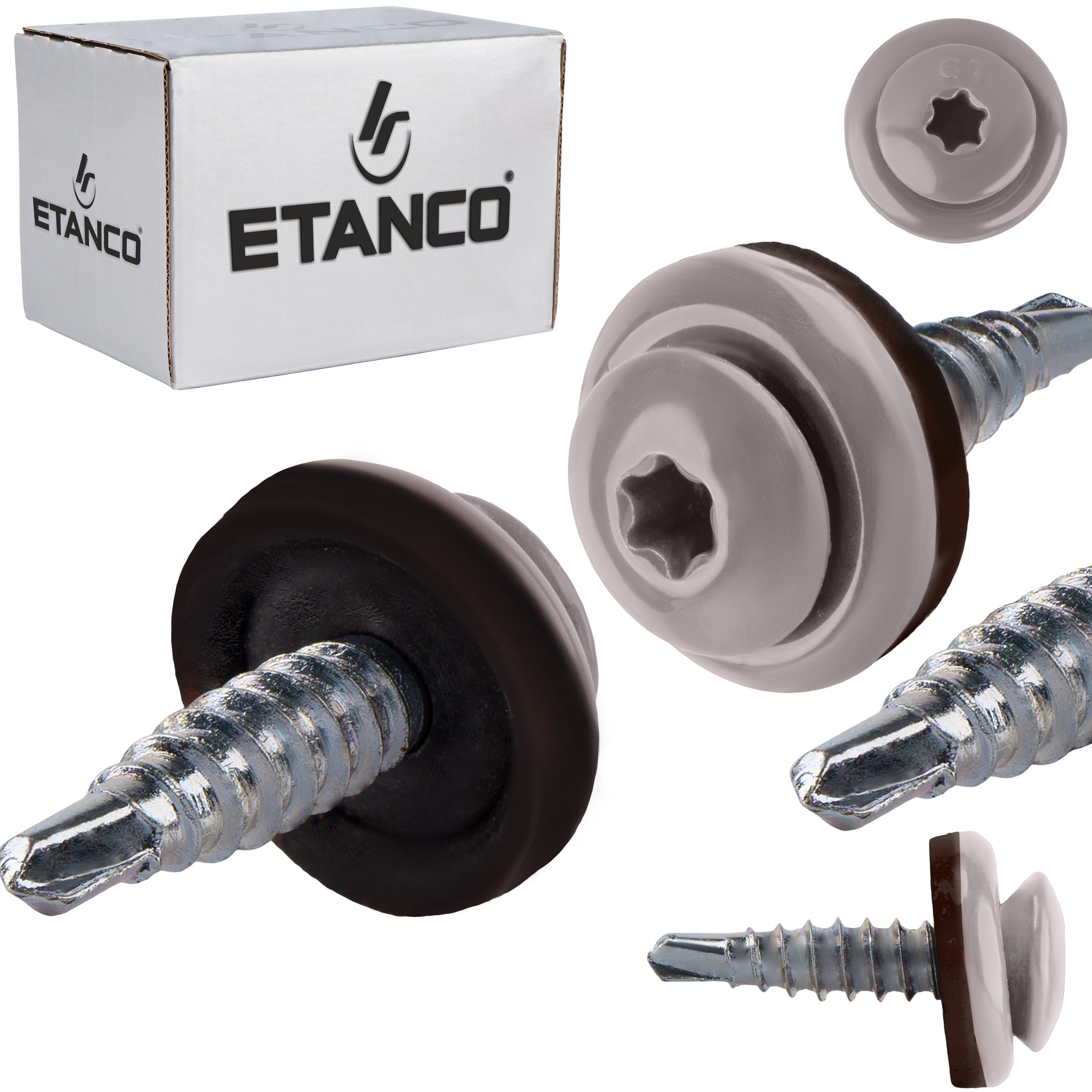 Wkręty farmerskie Etanco GTF02P Panhead Lakierowane RAL 9007 4,8x20 mm 250szt