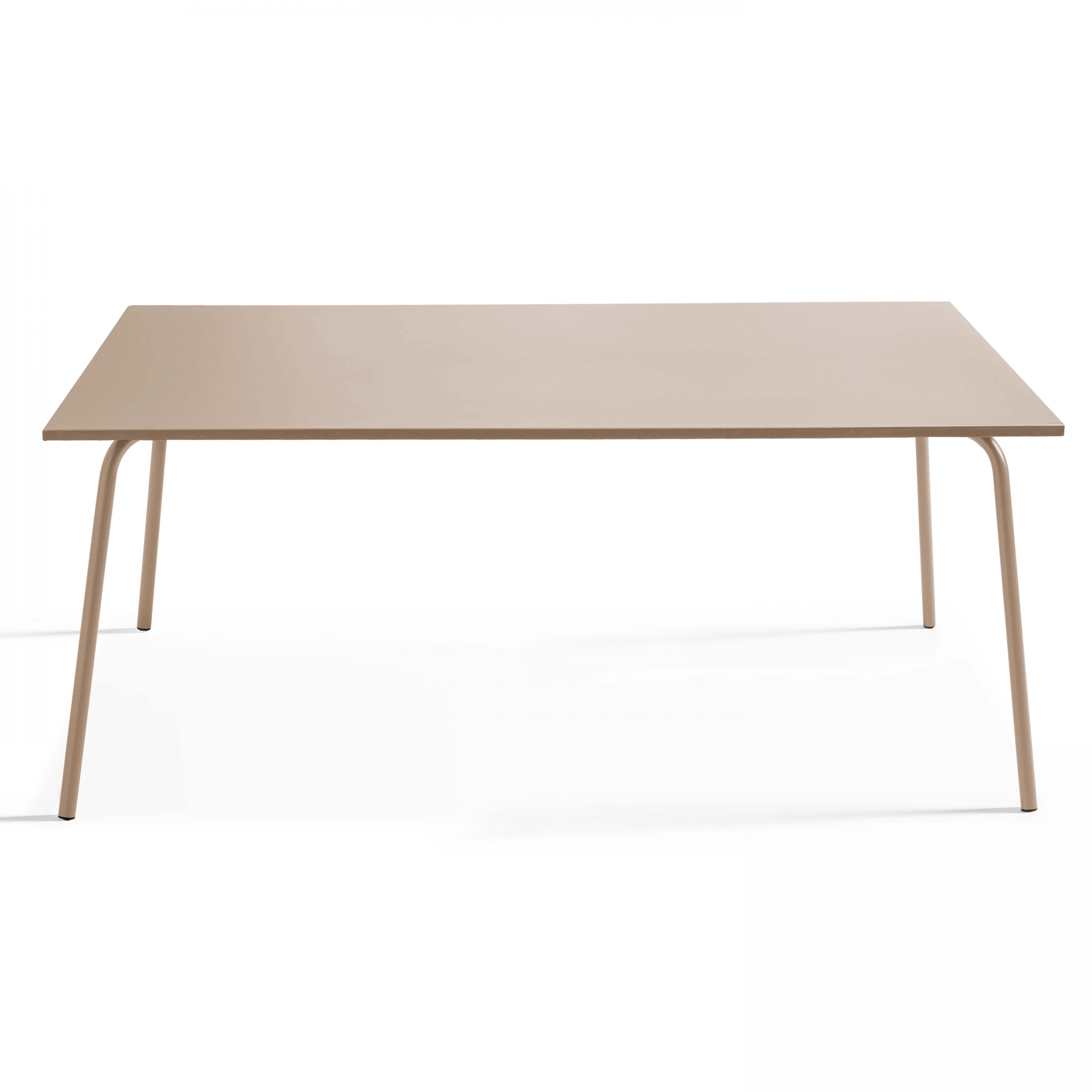 Ensemble table de jardin et 8 chaises bistrot en acier taupe , Palavas - Oviala - 2