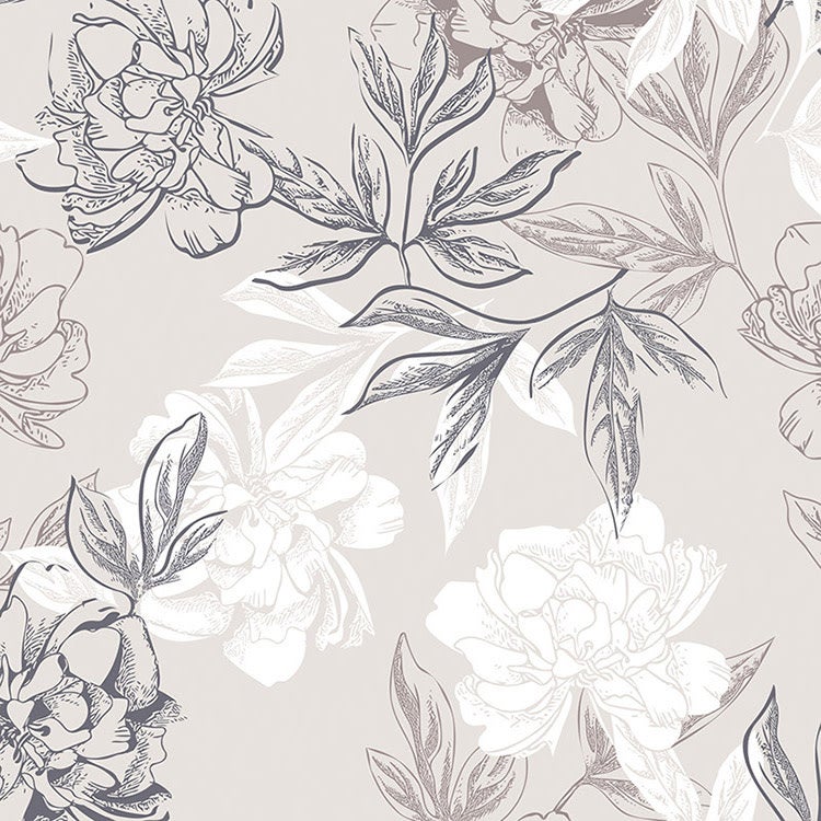 Carta da parati autoadesiva con fiori vintage 65x260cm - 2