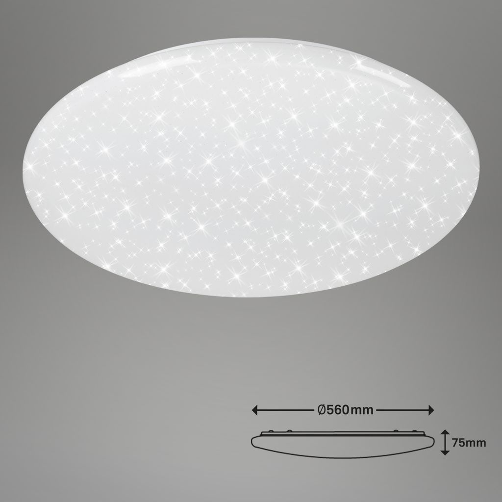 Plafonnier BRILONER LEUCHTEN VERB, 50 W, 4000 lm, IP20, blanc, plastique-métal, intensité lumineuse variable, CCT, Ø 56 cm - 5