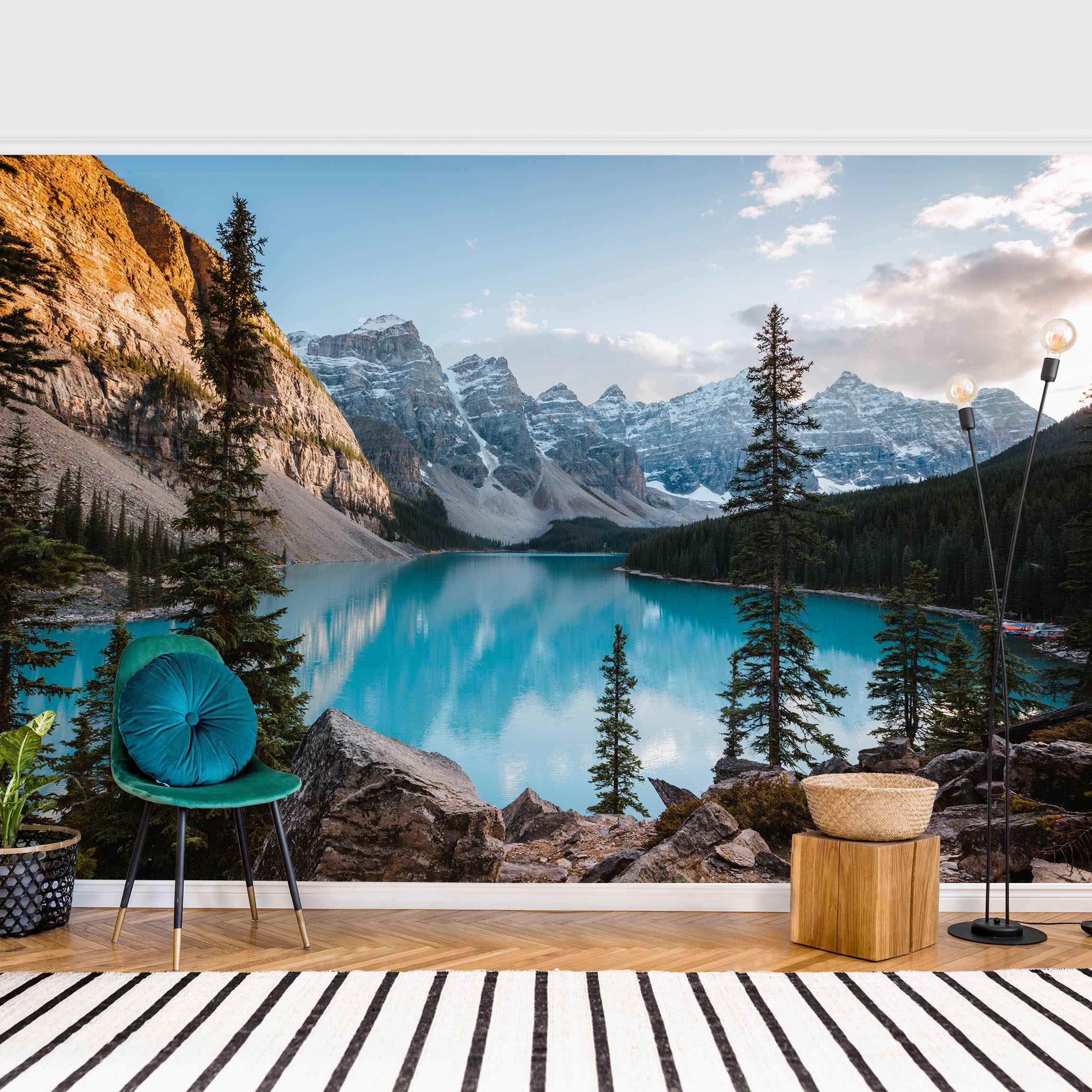 Papel pintado fotomural montaña naturaleza 360 - salón dormitorio cocina pasillo - tnt 384 x 255 cm premium