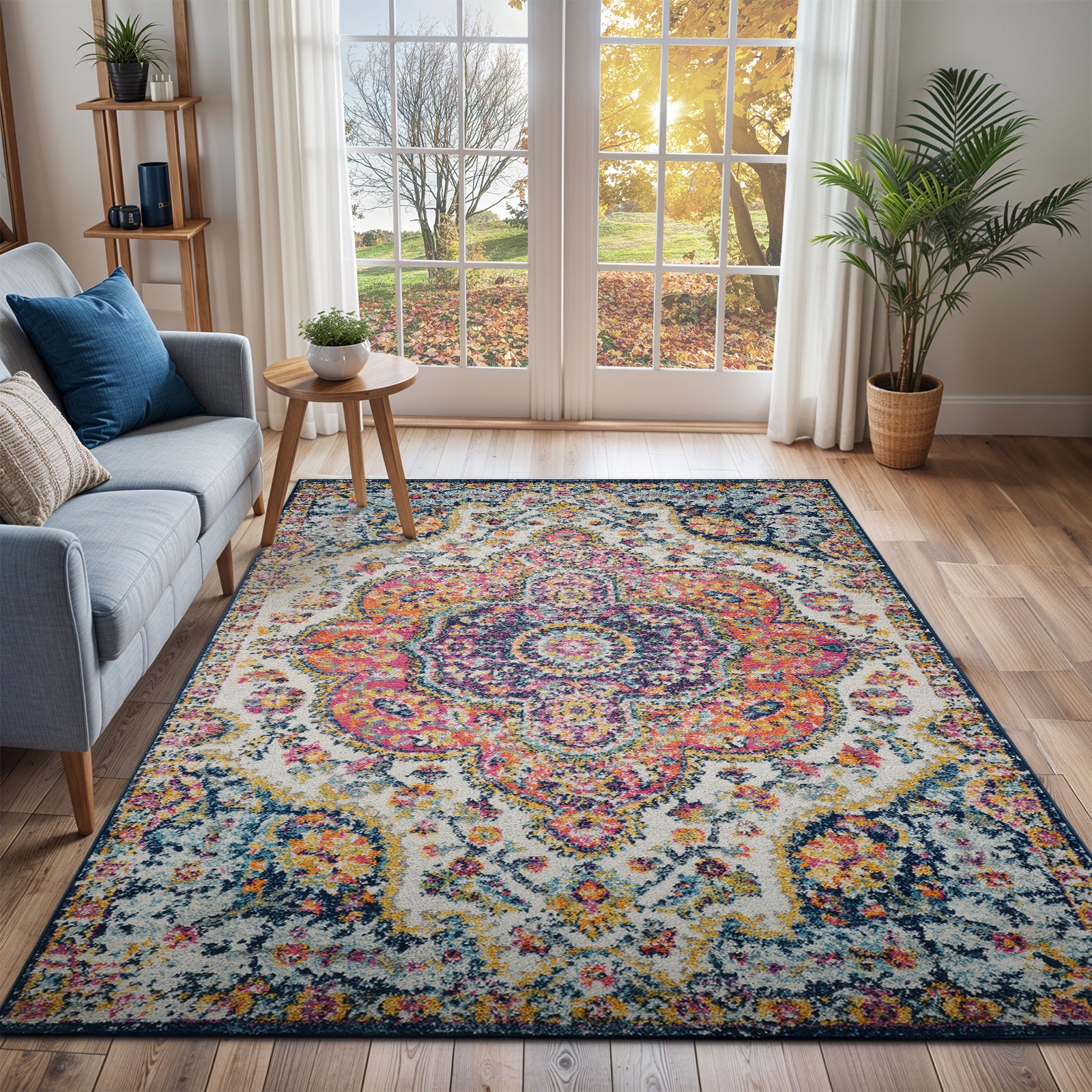 LIVABLISS Tapis Vintage Oriental Multicolore/Rose 120x170 - 8