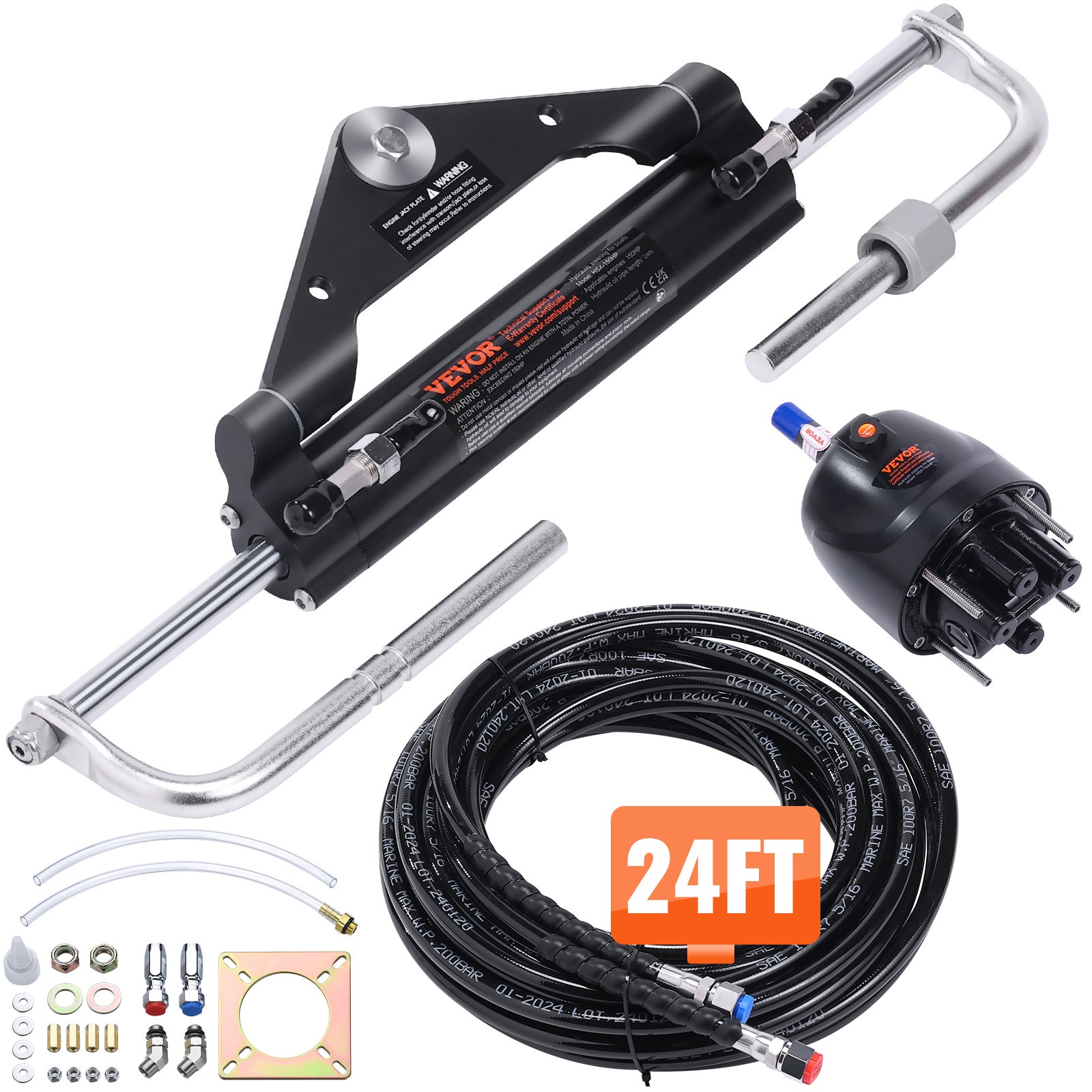 Lien De Direction Moteur Hors-Bord Acier Inoxydable Réglable 265-315mm - 15 à 200 CV
