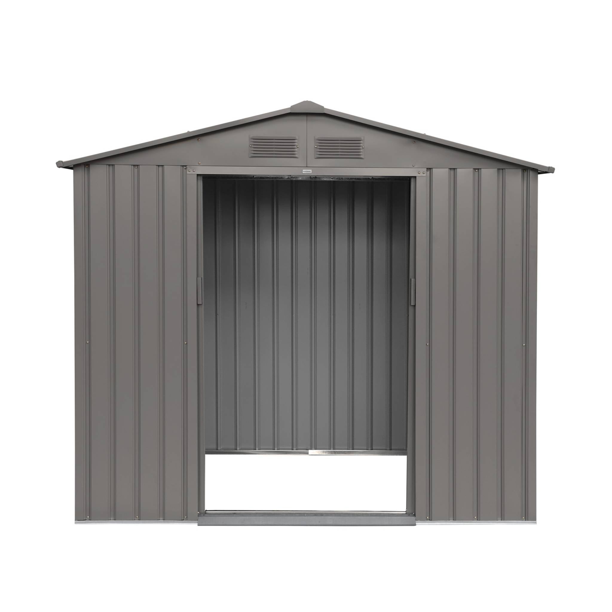 Cobertizo de jardín con kit de anclaje de 2.71m² Pardo - 213x131x185 cm - 7