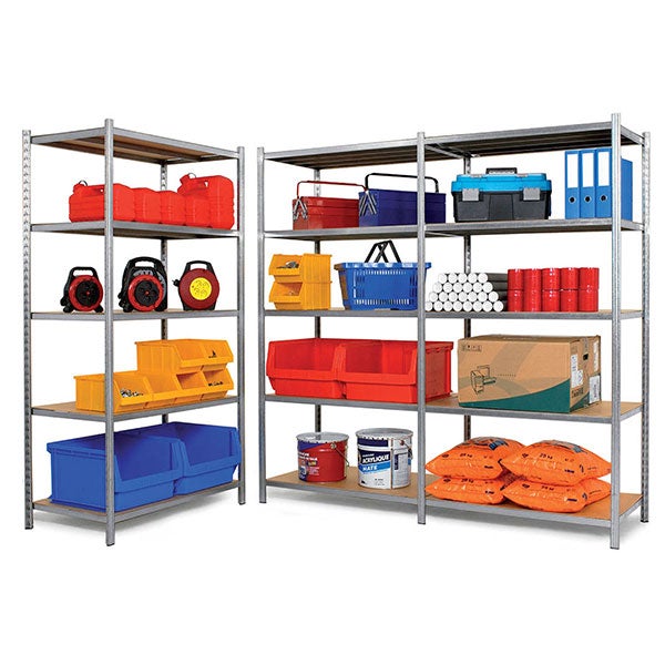 Rayonnage mi lourd 5 niveaux - Module de départ - 2000x1000x600mm - Charge max 235kg/niveau - RAYEPS/1060/5N/D - 5