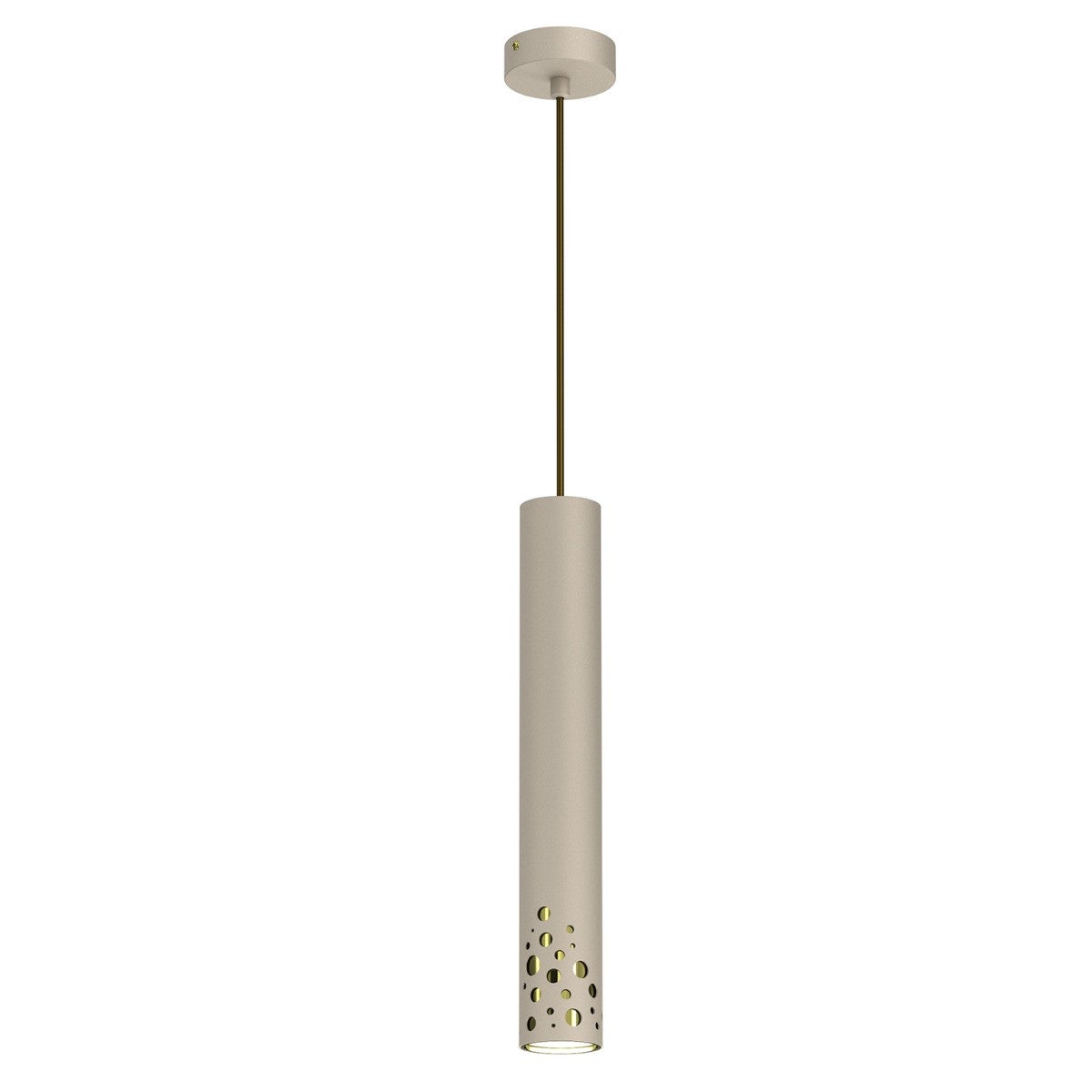 Lampa wisząca Altro Buble złoty połysk 1xGU10x8W tuba wym: 130 x 8 x 8 cm metal Luminex