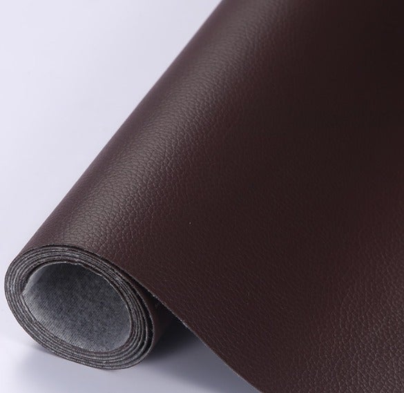 Autocollant Cuir 10 x 160 cm, Patch de Réparation Cuir, Patch Rénovation Cuir Autocollant, Réparation Cuir Adhésif . (Marron foncé)