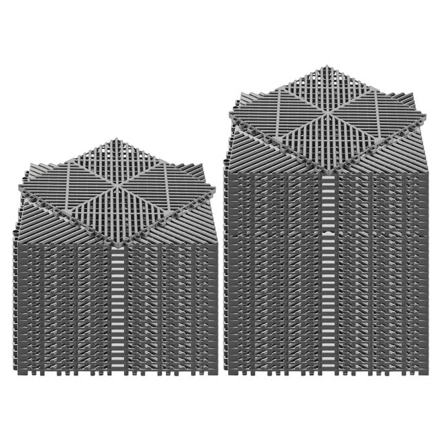 Dalles de sol clipsables SucceBuy en PP pour garage, lot de 50, 310x310 mm, adaptees pour piscine, spa, terrasse, jardin, balcon et sous-sol