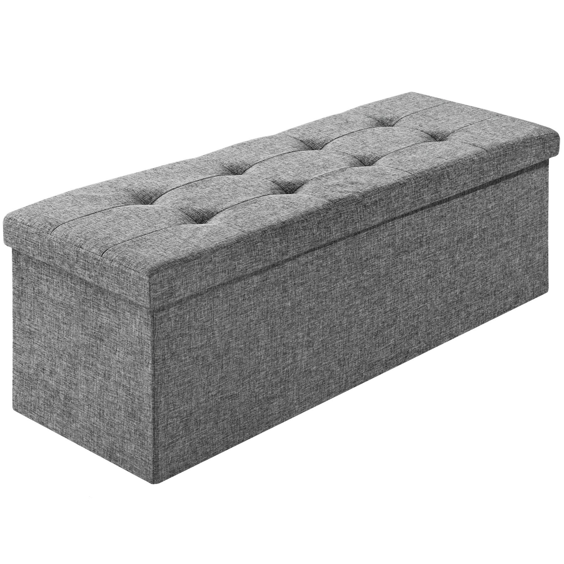 Tectake taburete con almacenaje plegable