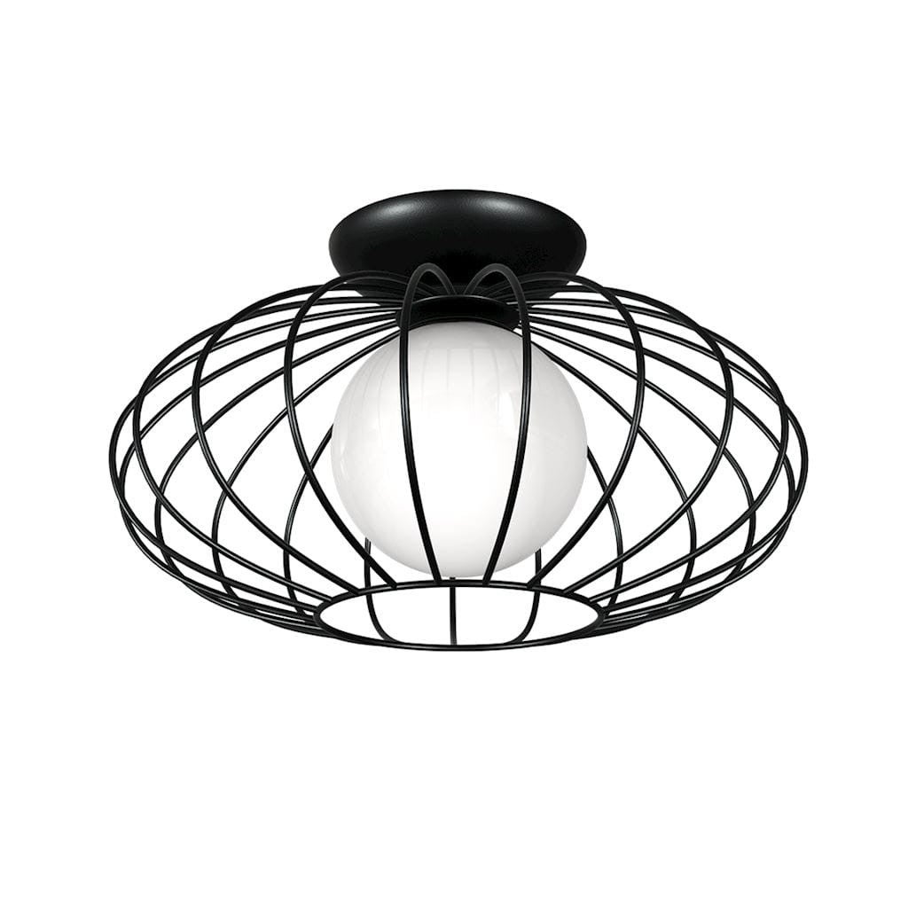 Lampa sufitowa wisząca Kronos czarno-biała 1xE14x40W wym: 22 x 36 x 36 cm metal Milagro