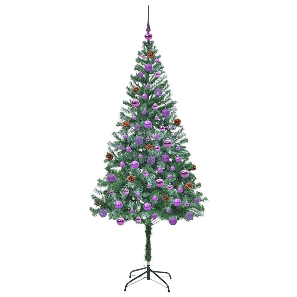 Sapin de Noël | Arbre de Noël artificiel avec 300 LED Vert 180 cm PVC et Acier - 4